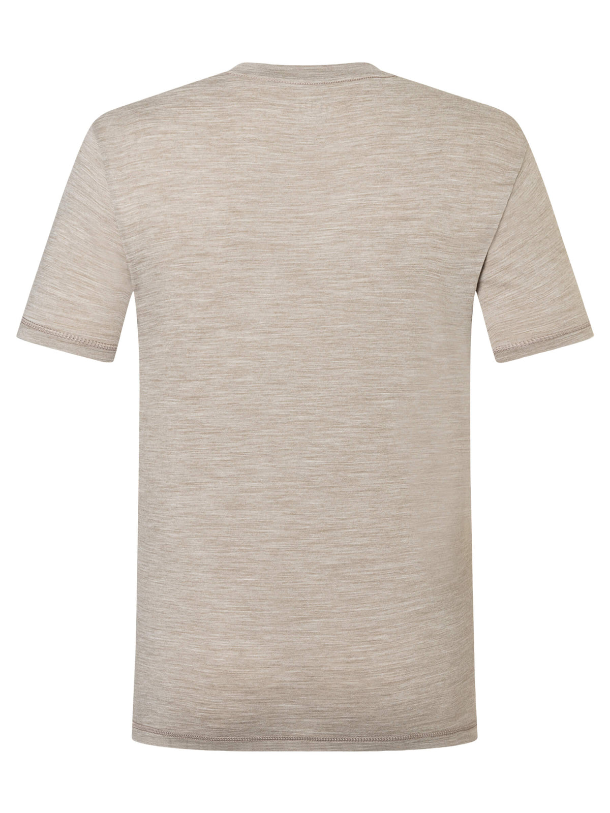 Miesten Essential merino t-paita, väri Vintage Khaki Melange – tuotekuva takaa