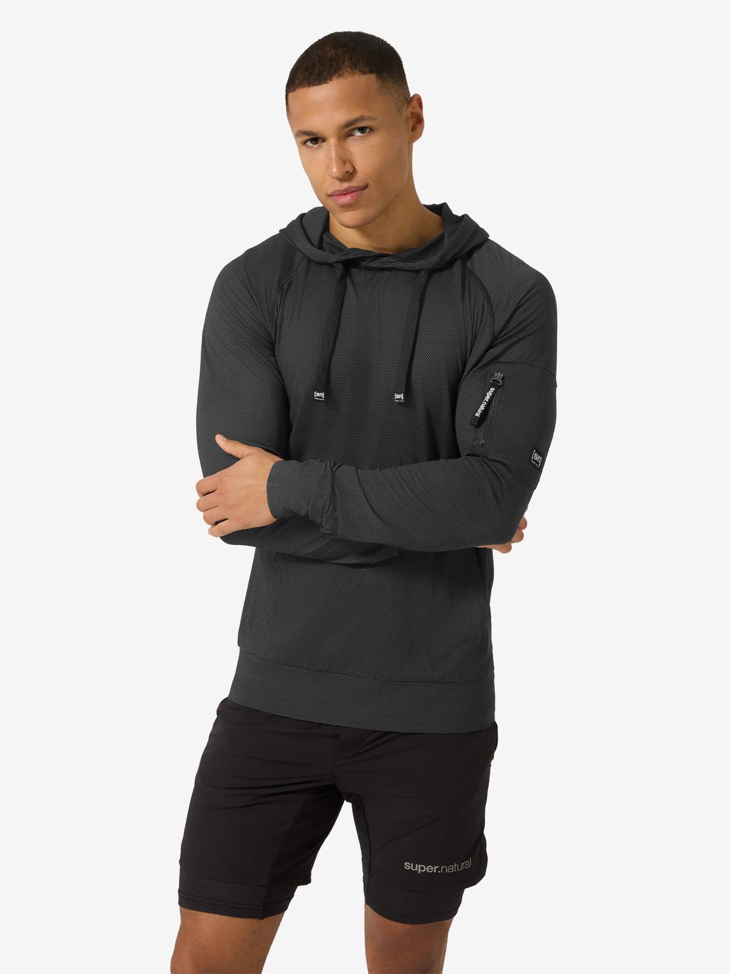 SUPER.NATURAL AIR HOODIE MIESTEN MERINOHUPPARI