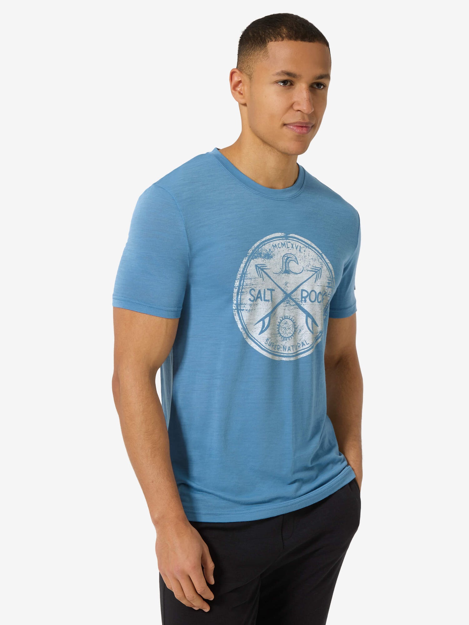 SUPER.NATURAL SALT & ROCK TEE MIESTEN MERINOPAITA