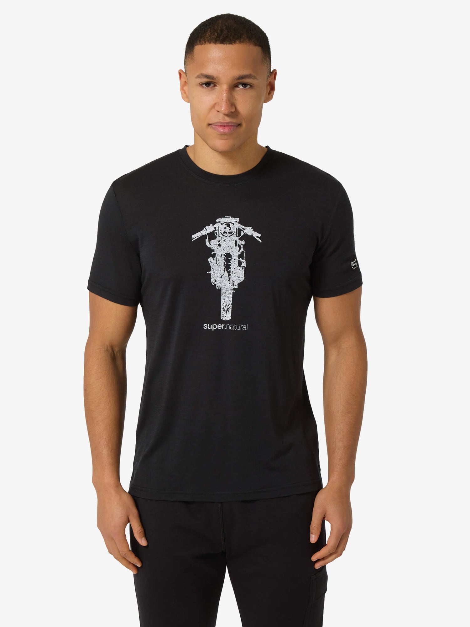 MIESTEN SCRAMBLER TEE MERINOVILLAINEN T-PAITA