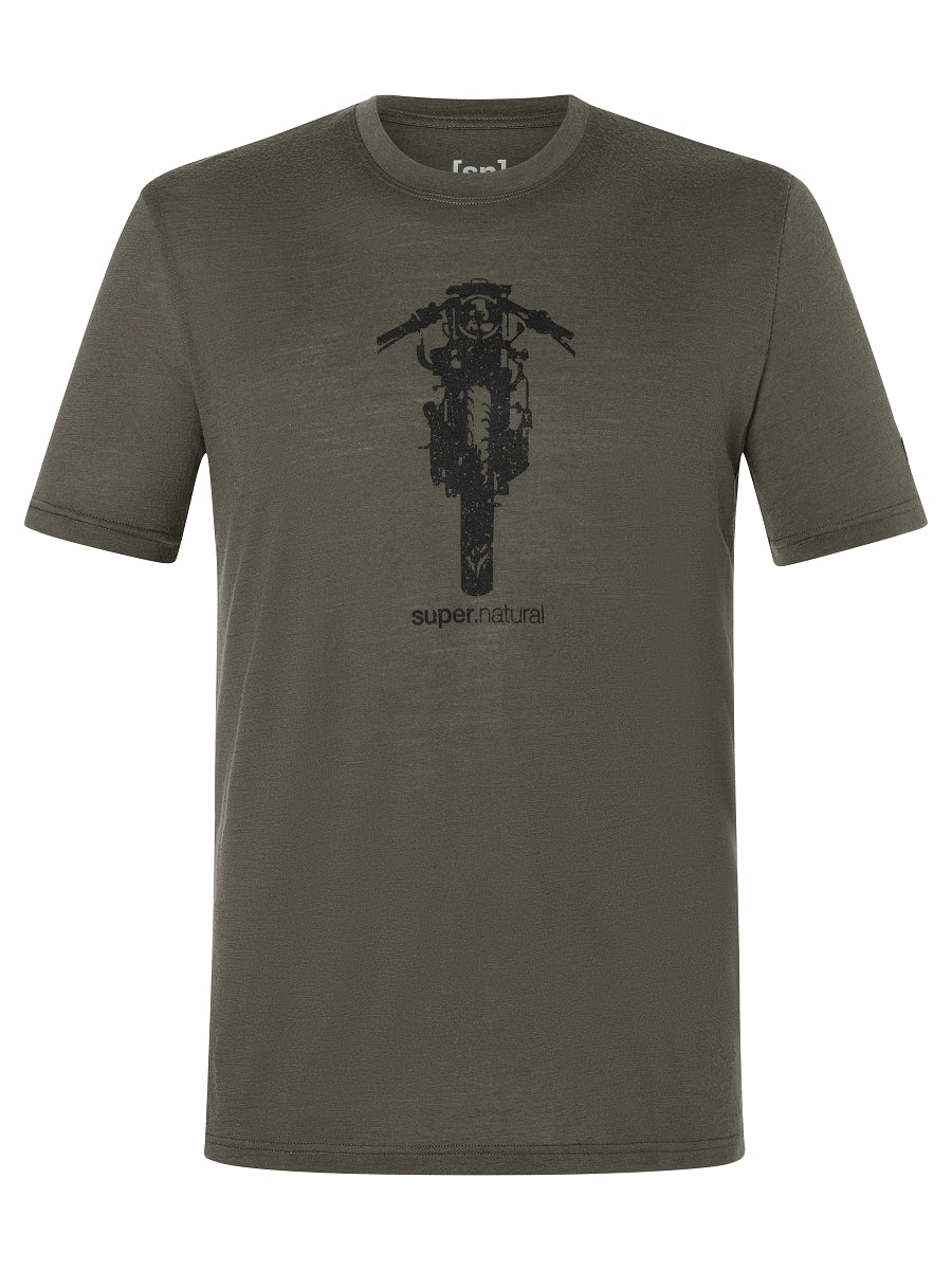 MIESTEN SCRAMBLER TEE MERINOVILLAINEN T-PAITA