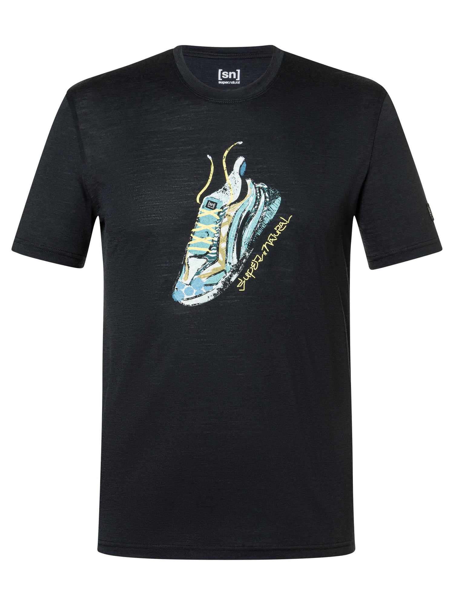 SUPER NATURAL FLASHY SNEAKER TEE - MIESTEN MERINO T-PAITA
