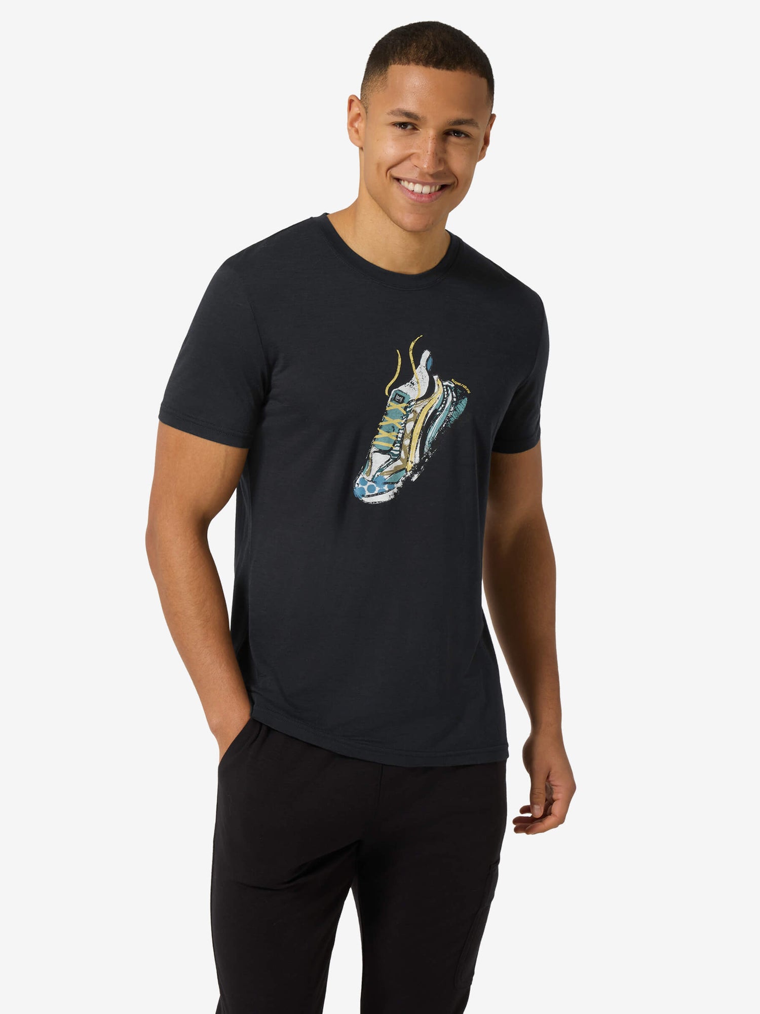 SUPER NATURAL FLASHY SNEAKER TEE - MIESTEN MERINO T-PAITA