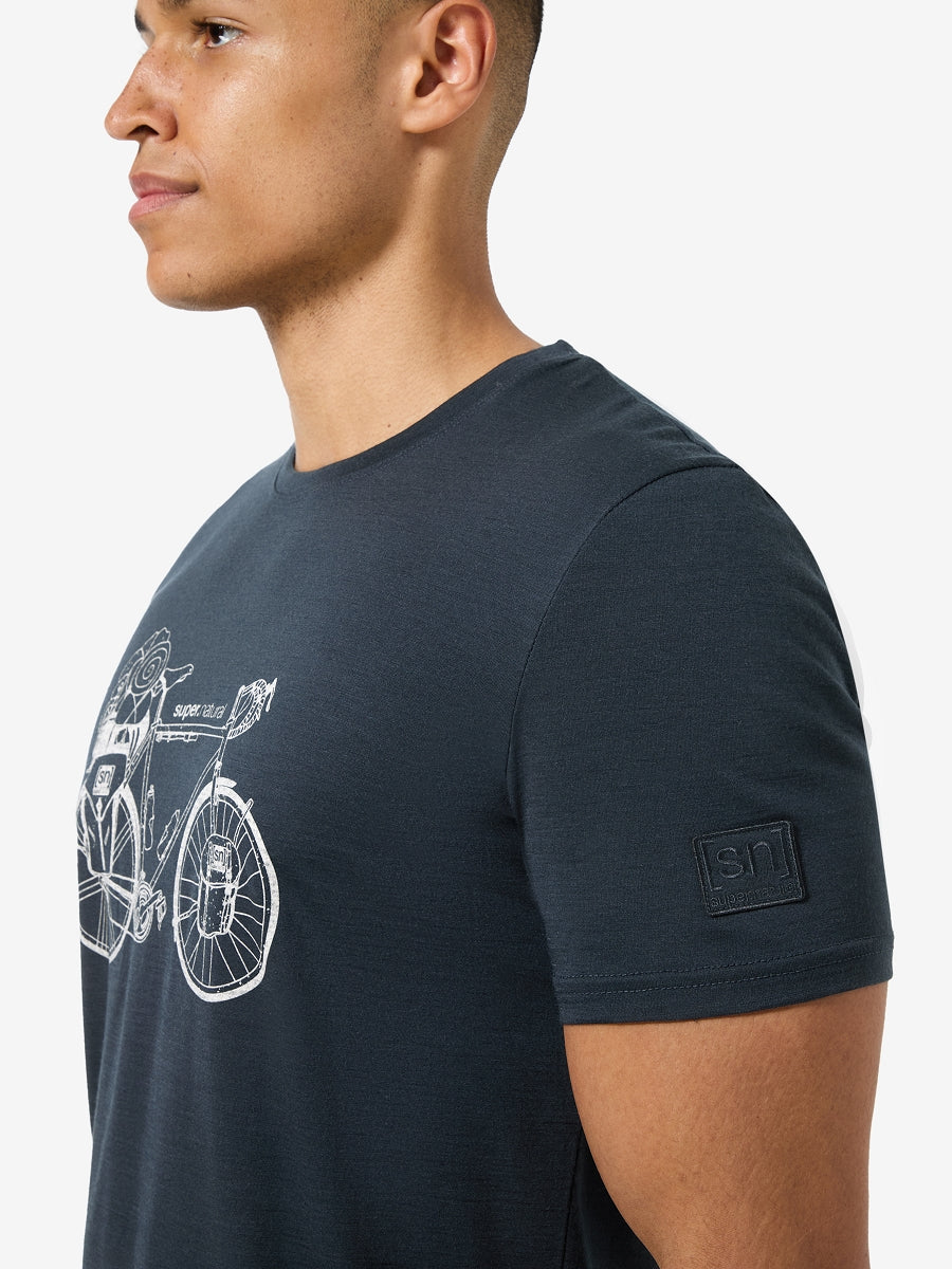 SUPER NATURAL WANDER WHEEL BIO J TEE - MIESTEN MERINOPAITA