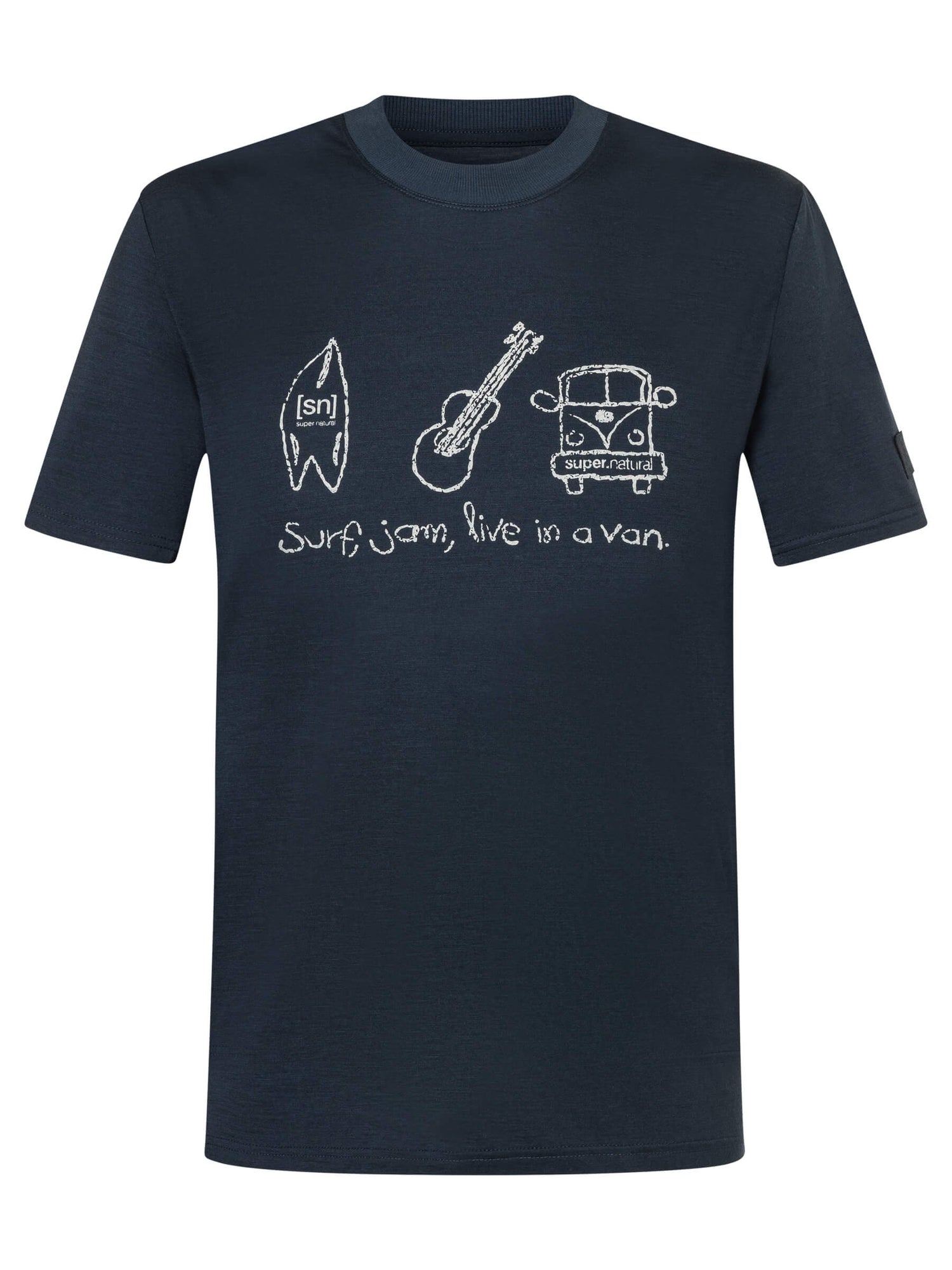 SUPER.NATURAL VAN LIFE BIO J TEE - MIESTEN MERINO T-PAITA