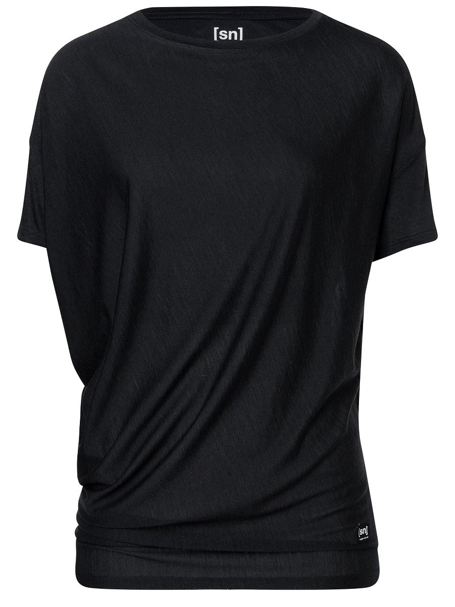 NAISTEN YOGA LOOSE TEE VÄLJÄ MERINO T-PAITA