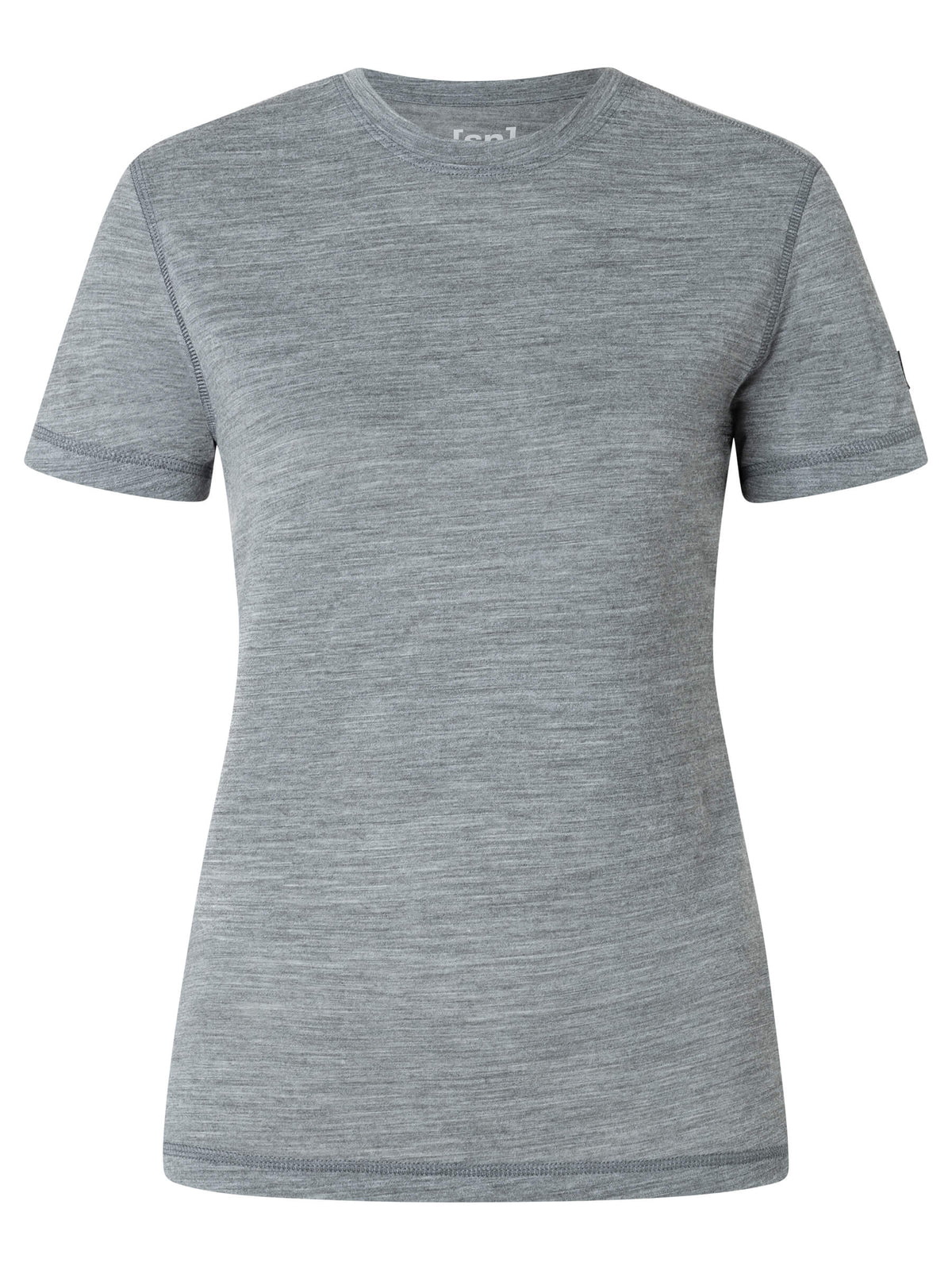Naisten Sierra140 merino t-paita, väri Cashmere Grey Melange – tuotekuva edestä