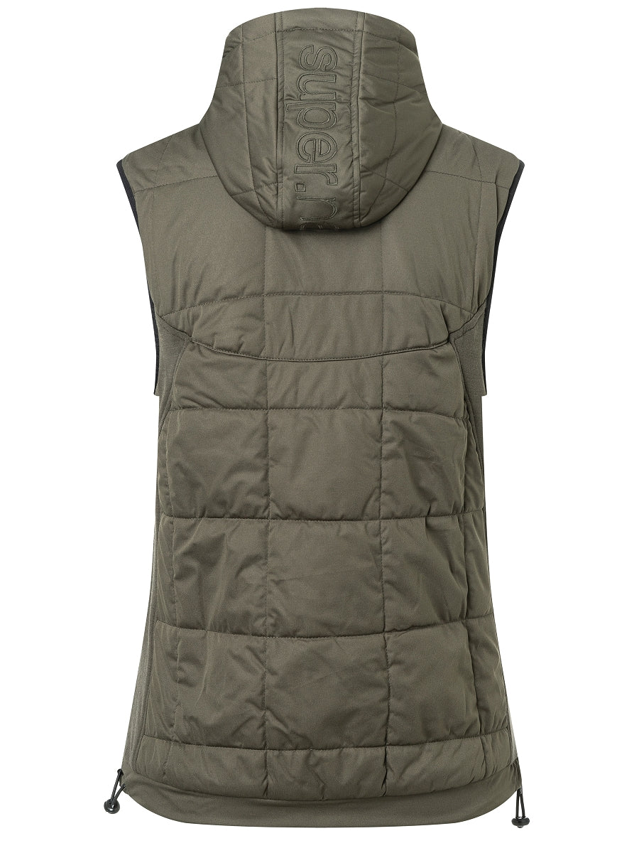 NAISTEN COMFORT HOODED GILET HUPULLINEN LIIVI