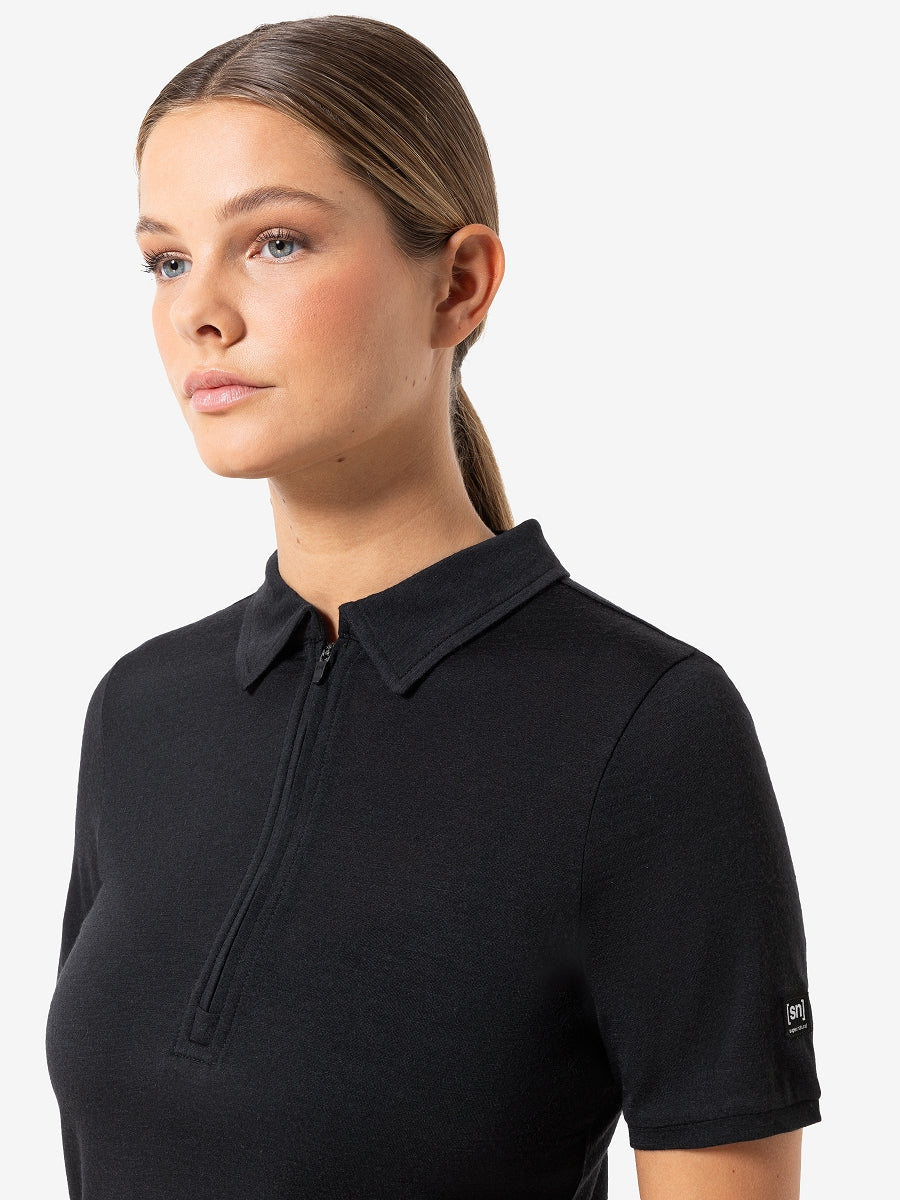 NAISTEN ZIP POLO MERINO T-PAITA