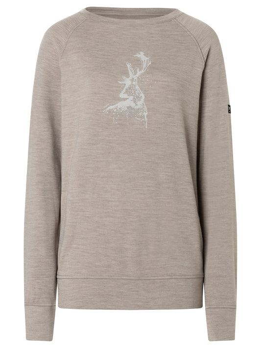 NAISTEN CHARMING DEER BRUSH PITKÄHIHAINEN MERINOPAITA