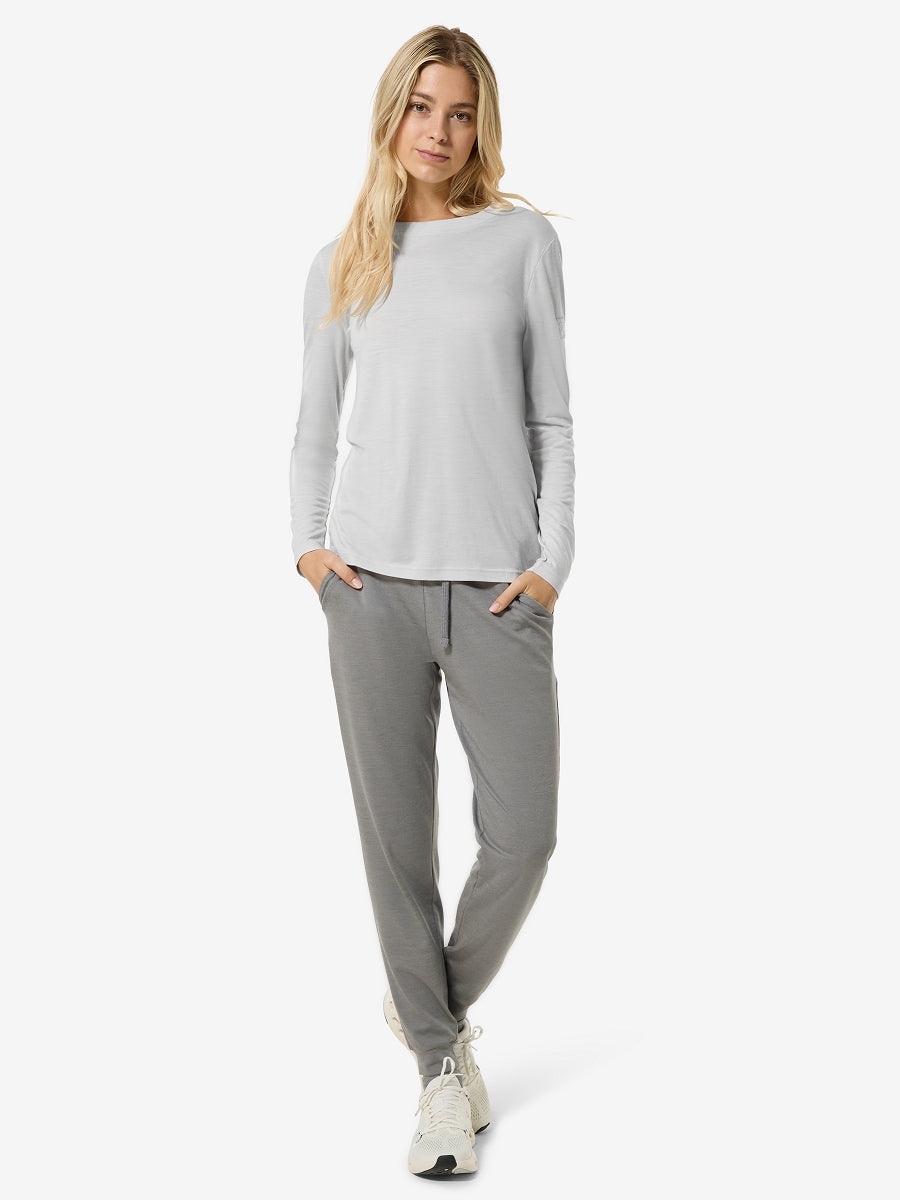 NAISTEN CASUAL RIB BIO J PITKÄHIHAINEN MERINOPAITA