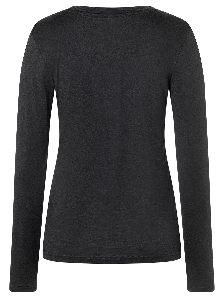 NAISTEN CASUAL RIB BIO J PITKÄHIHAINEN MERINOPAITA