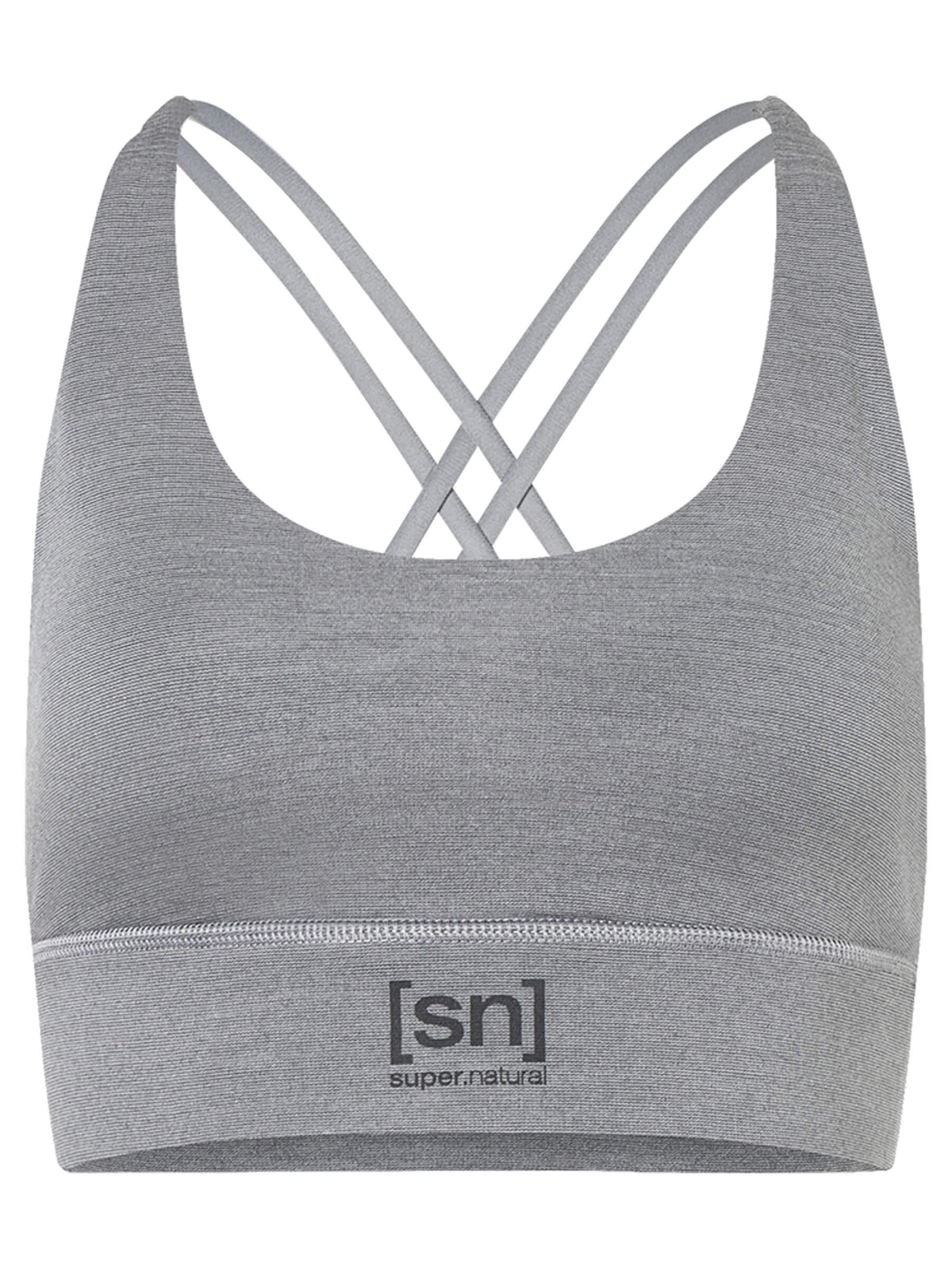 Naisten All Day Super Top merinotoppi, väri Cashmere Grey Melange – tuotekuva edestä