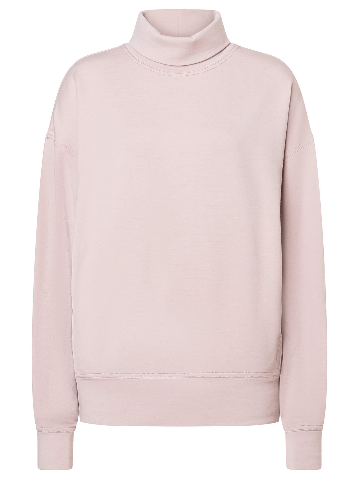 Naisten Rolling Roll Neck merinopusero, väri Dusty Rose – tuotekuva edestä