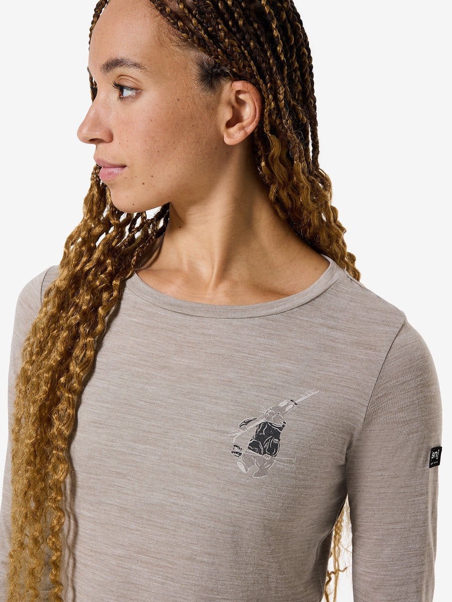 NAISTEN LIL SKI BUNNY PITKÄHIHAINEN MERINOPAITA