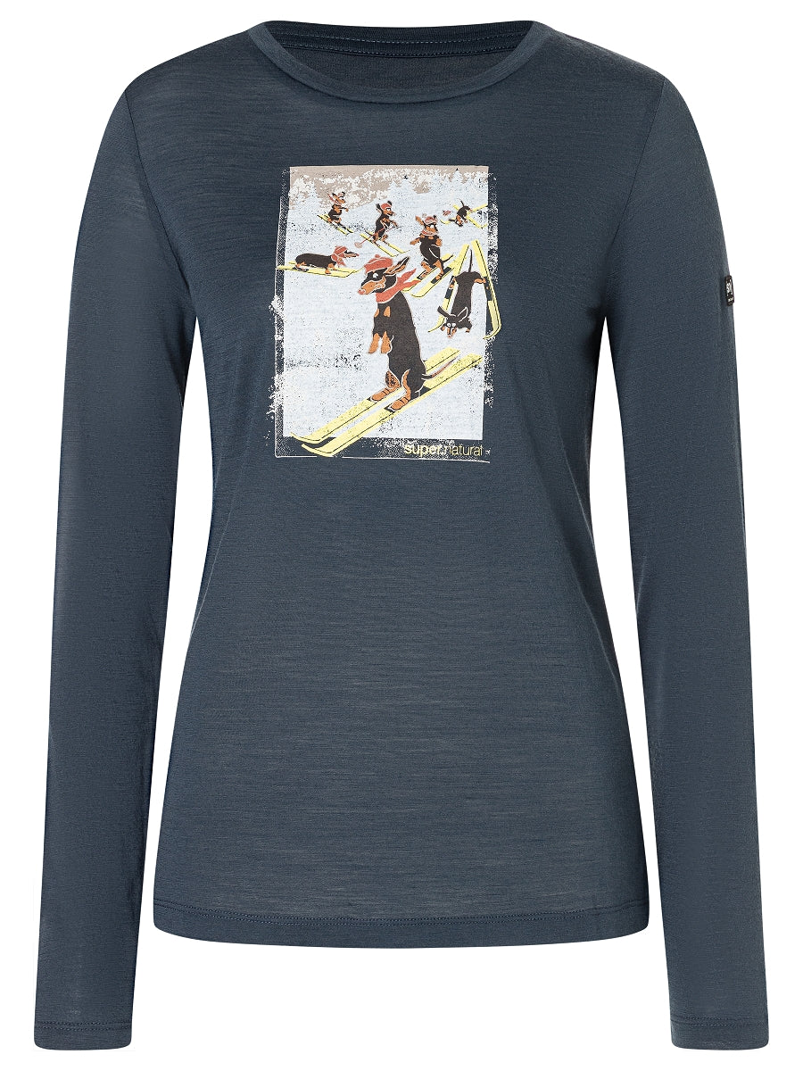 NAISTEN DACHSHUND PARTY PITKÄHIHAINEN MERINOPAITA