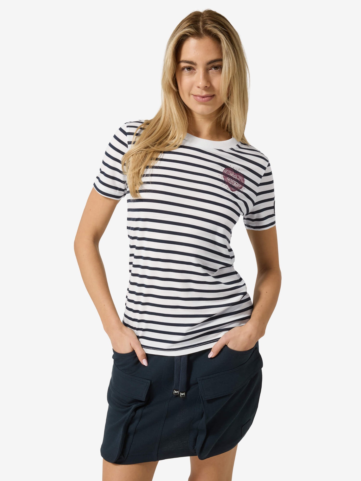 SUPER.NATURAL STRIPE HEARTWOOD BIO J - NAISTEN MERINOPAITA