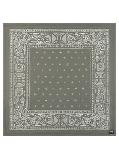 Pattern Bandana merinovillainen huivi, väri Eucalyptus/Fresh White – tuotekuva takaa