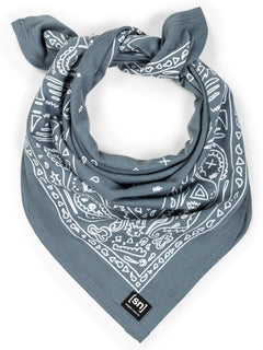 Pattern Bandana merinovillainen huivi, väri Stormy Weather/Fresh White – tuotekuva edestä