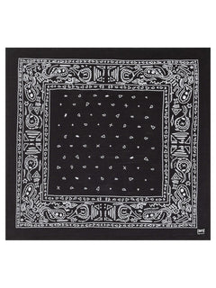 Pattern Bandana merinovillainen huivi, väri Jet Black/Fresh White – tuotekuva takaa