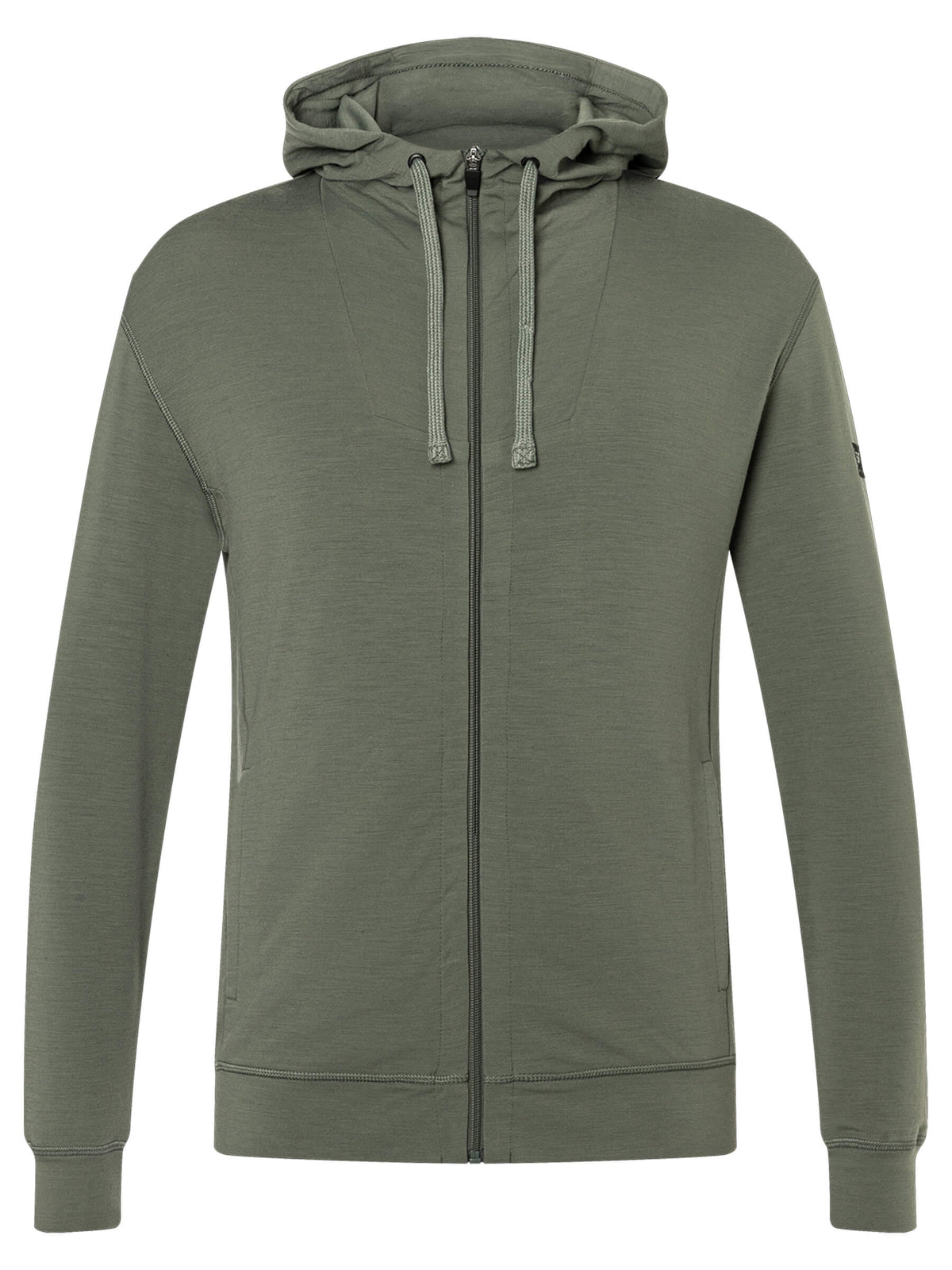 Miesten Everyday Hoodie merinohuppari, väri Eucalyptus – tuotekuva edestä