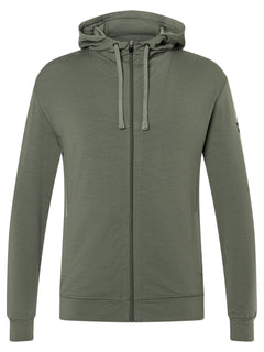Miesten Everyday Hoodie merinohuppari, väri Eucalyptus – tuotekuva edestä