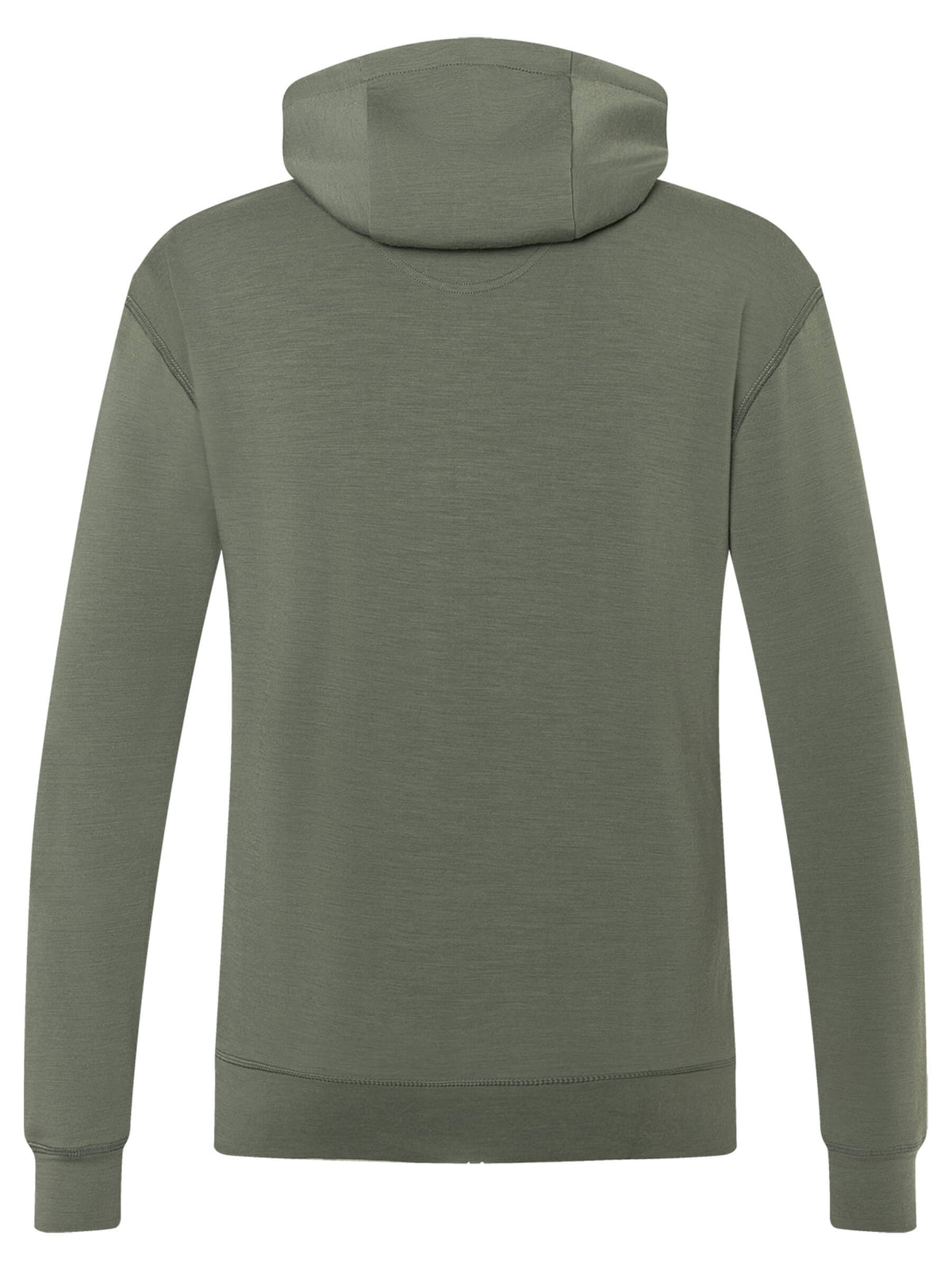 Miesten Everyday Hoodie merinohuppari, väri Eucalyptus – tuotekuva takaa