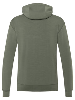 Miesten Everyday Hoodie merinohuppari, väri Eucalyptus – tuotekuva takaa