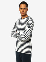 MIESTEN SOLUTION STRIPE BIO CREW MERINOPAITA