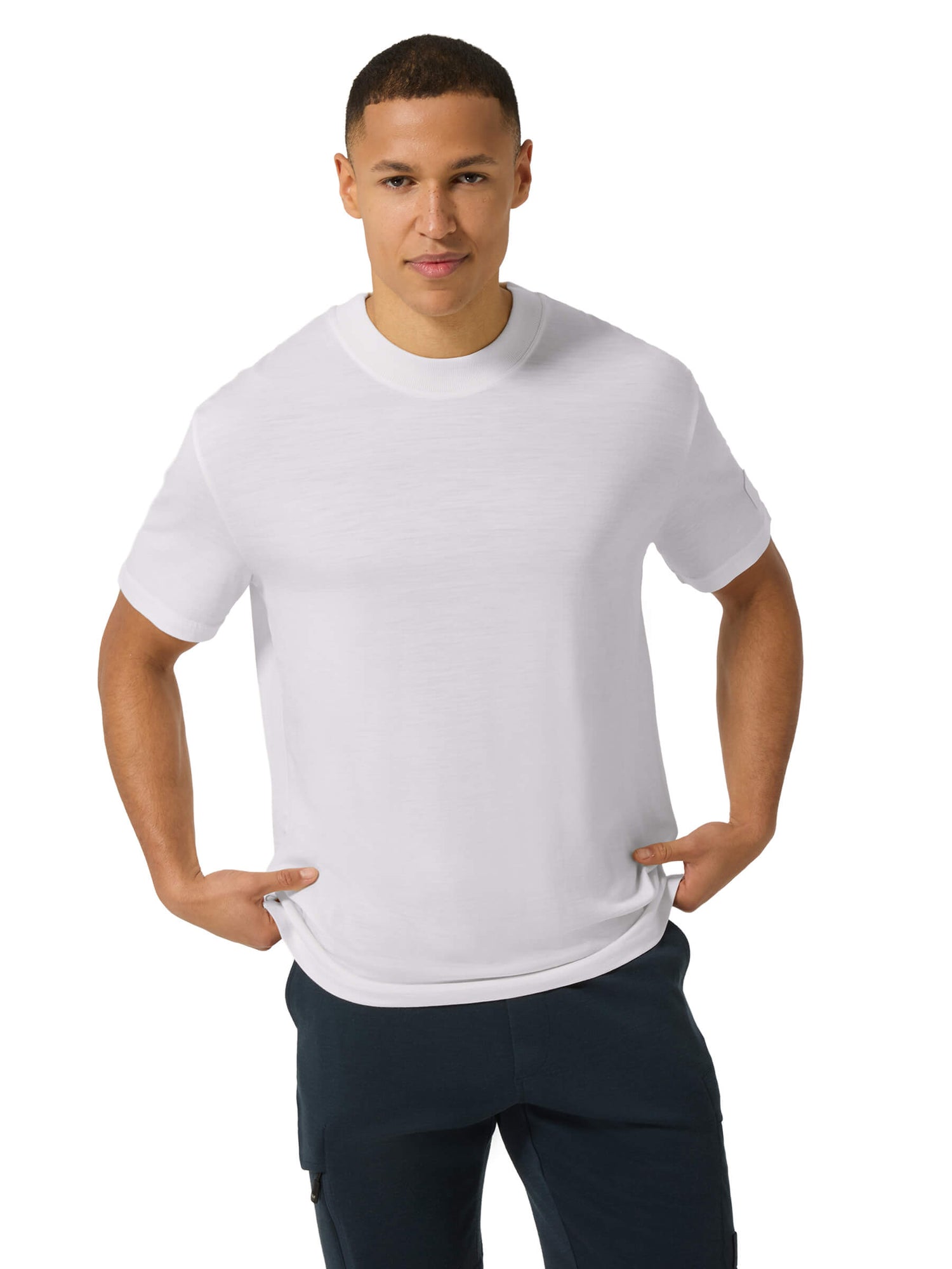 MIESTEN CASUAL RIB BIO J MERINO T-PAITA