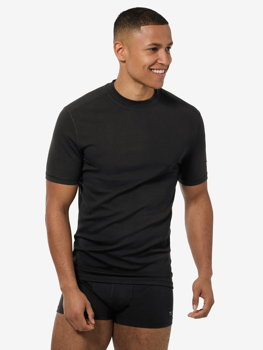 MIESTEN LUX BASE TEE MERINOVILLAINEN T-PAITA