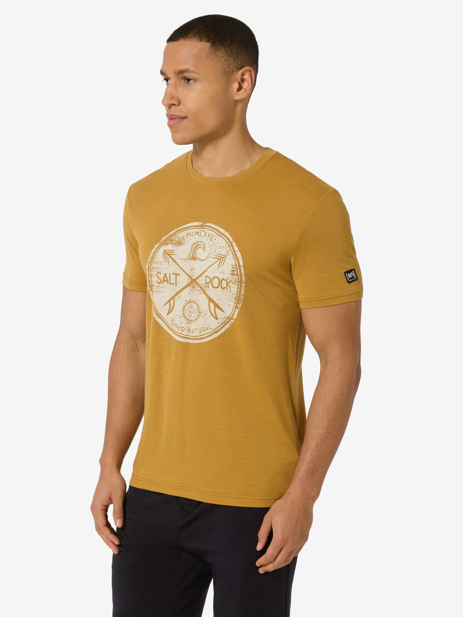 SUPER.NATURAL SALT & ROCK TEE MIESTEN MERINOPAITA