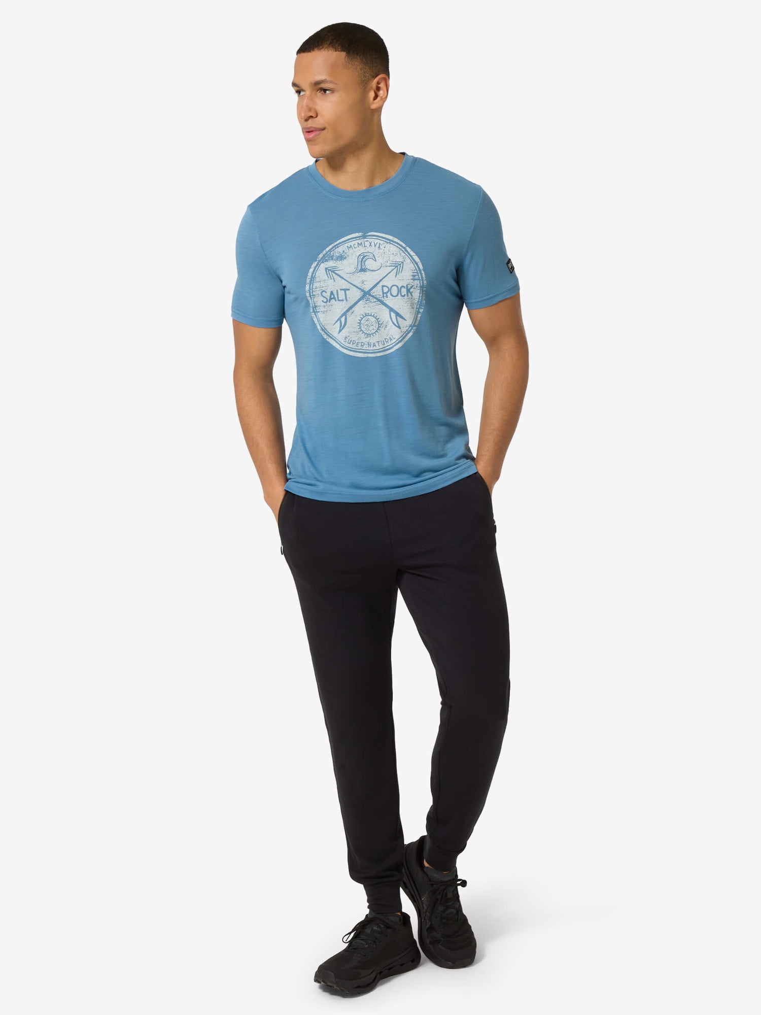 SUPER.NATURAL SALT & ROCK TEE MIESTEN MERINOPAITA