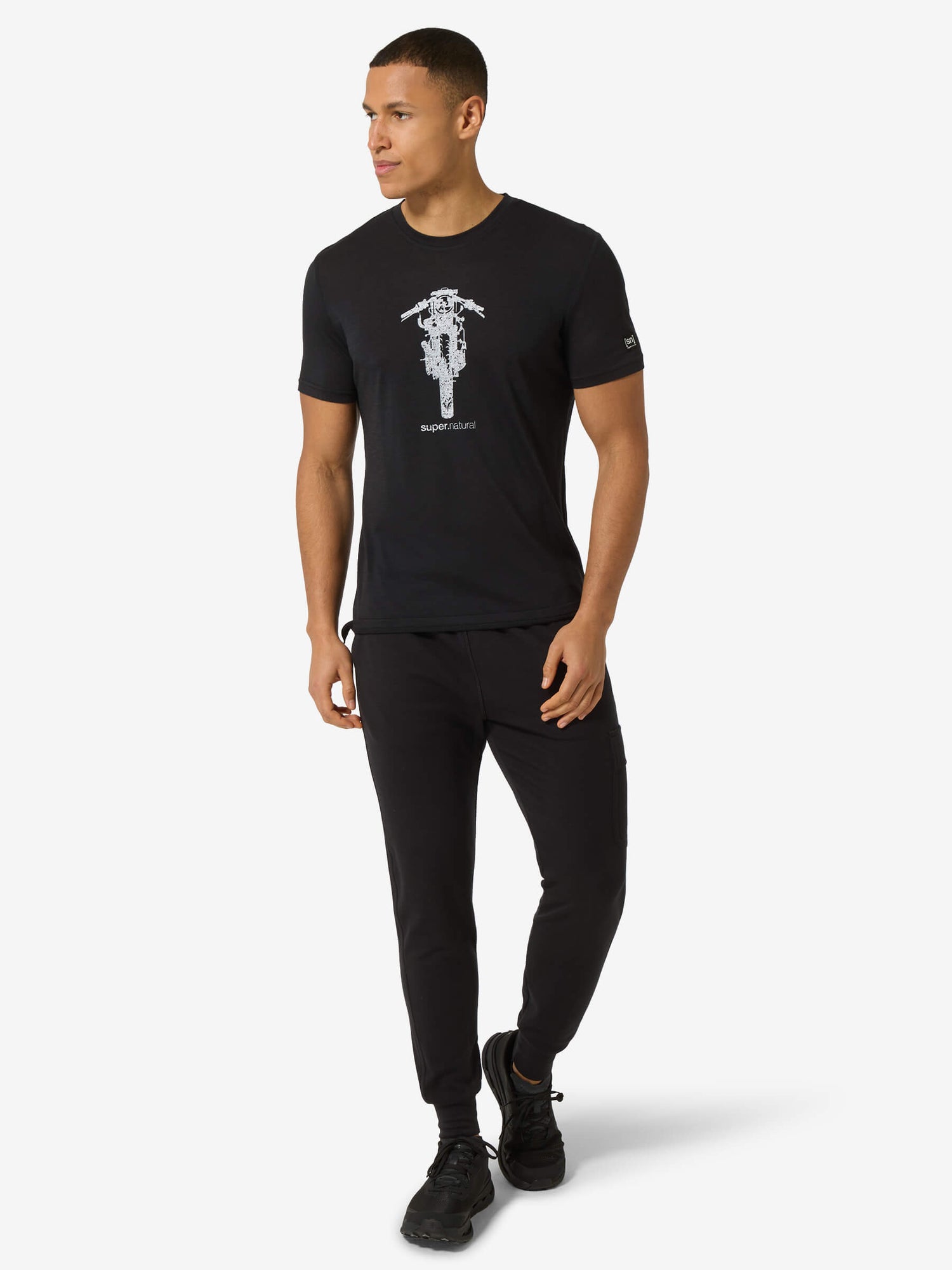 MIESTEN SCRAMBLER TEE MERINOVILLAINEN T-PAITA