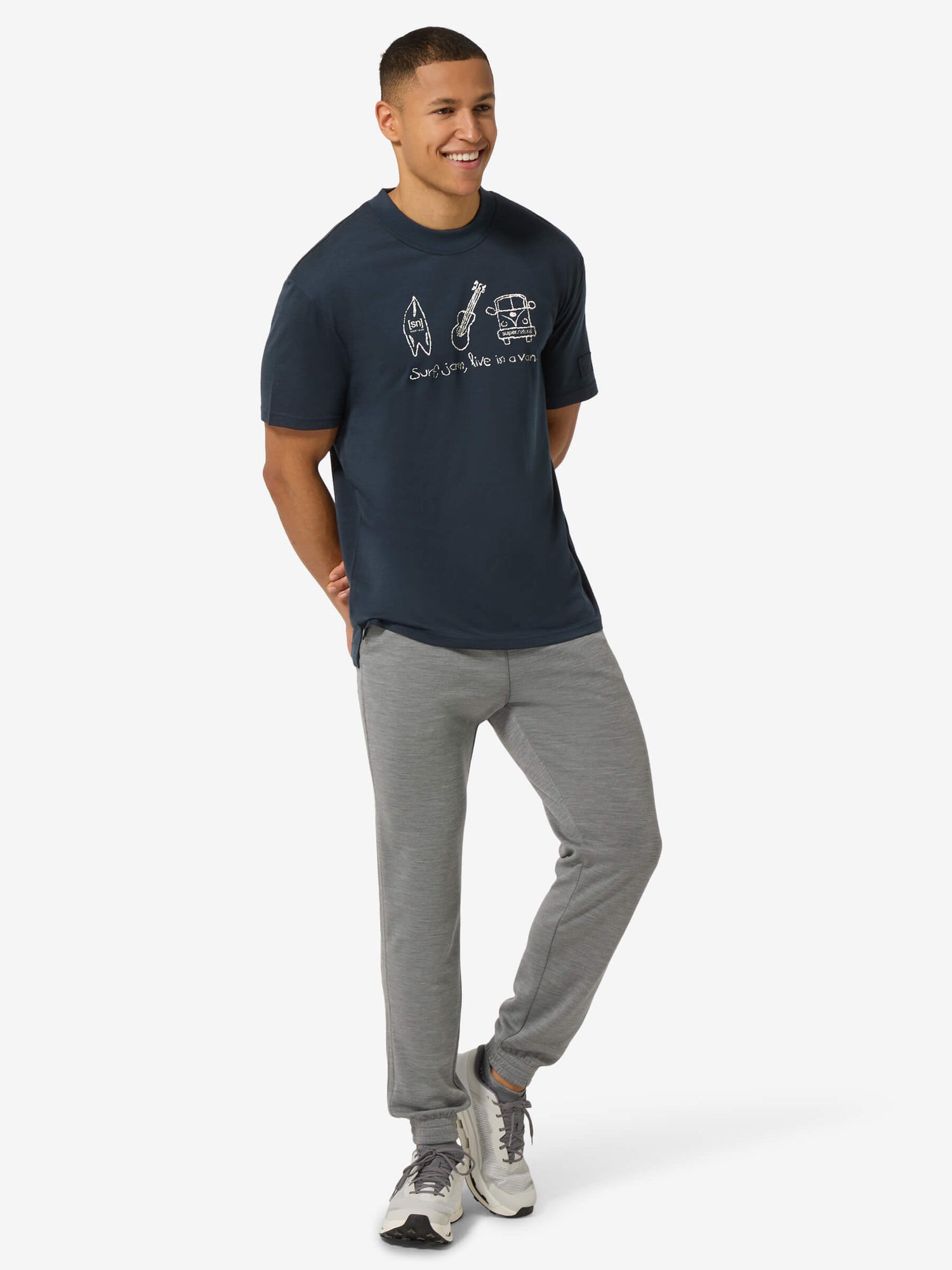 SUPER.NATURAL VAN LIFE BIO J TEE - MIESTEN MERINO T-PAITA