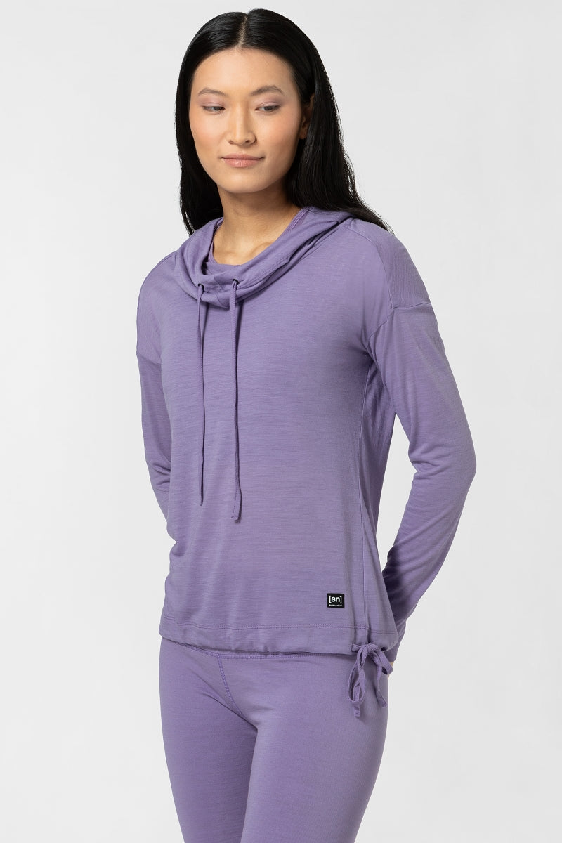 NAISTEN FUNNEL HOODIE MERINOHUPPARI