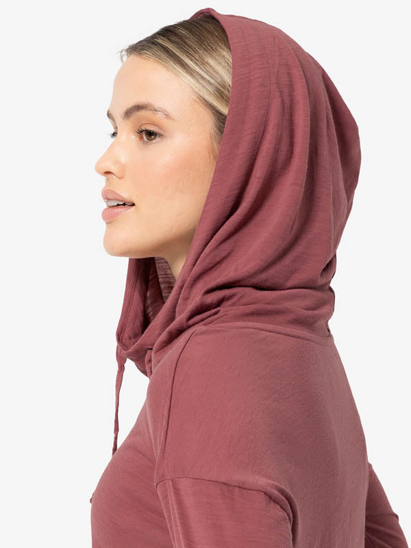 NAISTEN FUNNEL HOODIE MERINOHUPPARI