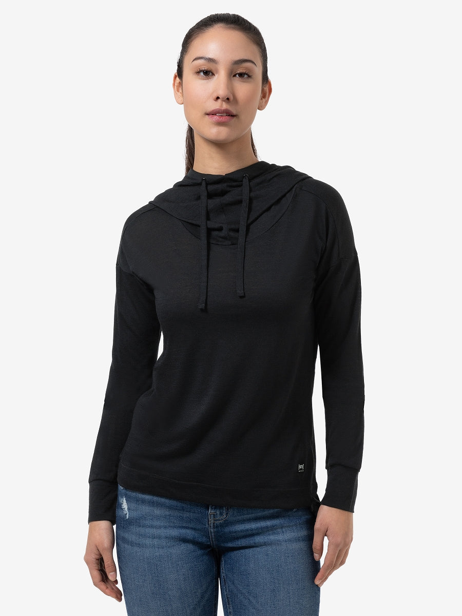 NAISTEN FUNNEL HOODIE MERINOHUPPARI