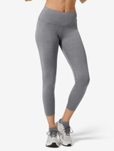 Naisten Super Tights merinotrikoot, väri Cashmere Grey Melange – mallin päällä