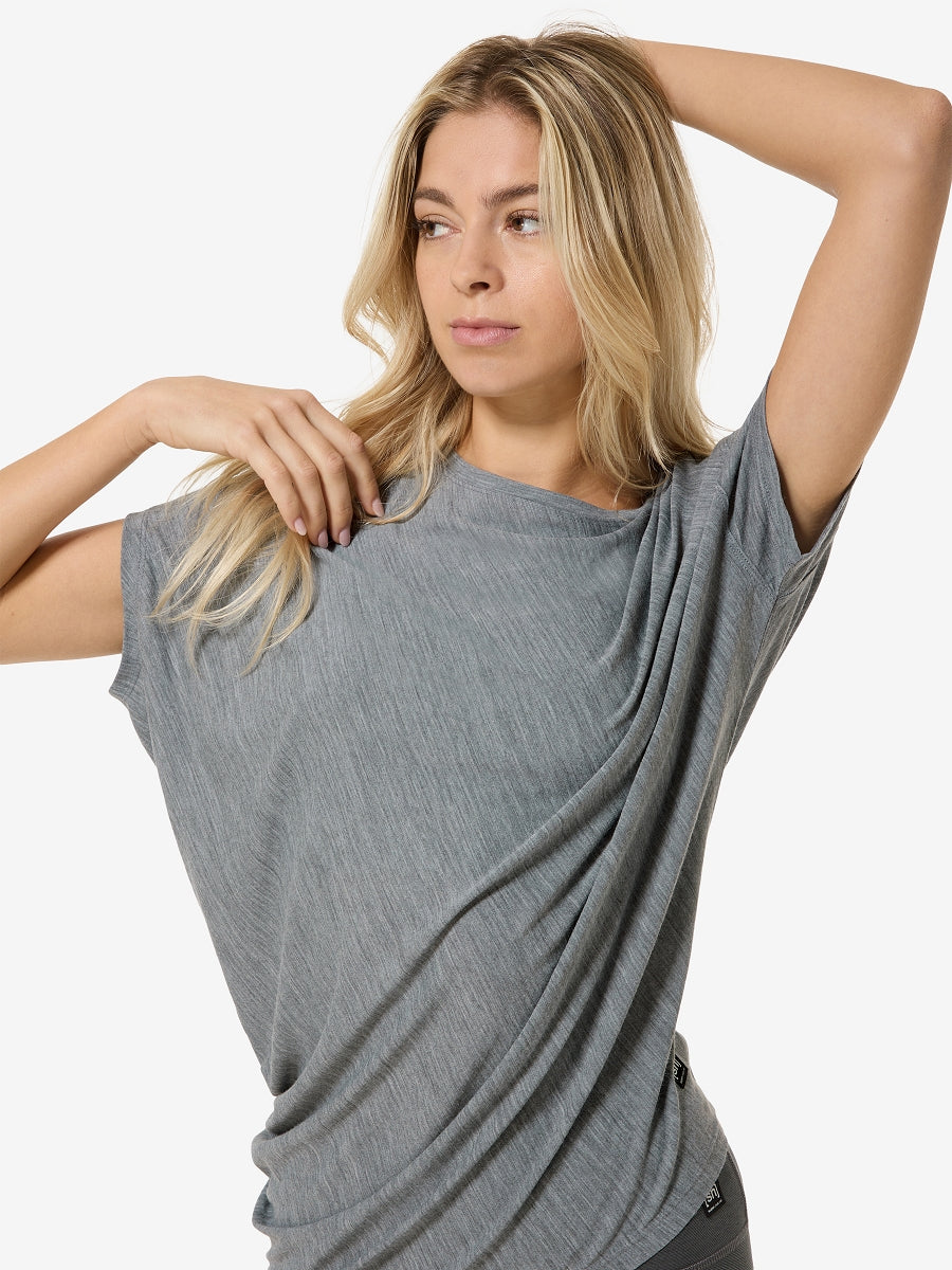 NAISTEN YOGA LOOSE TEE VÄLJÄ MERINO T-PAITA