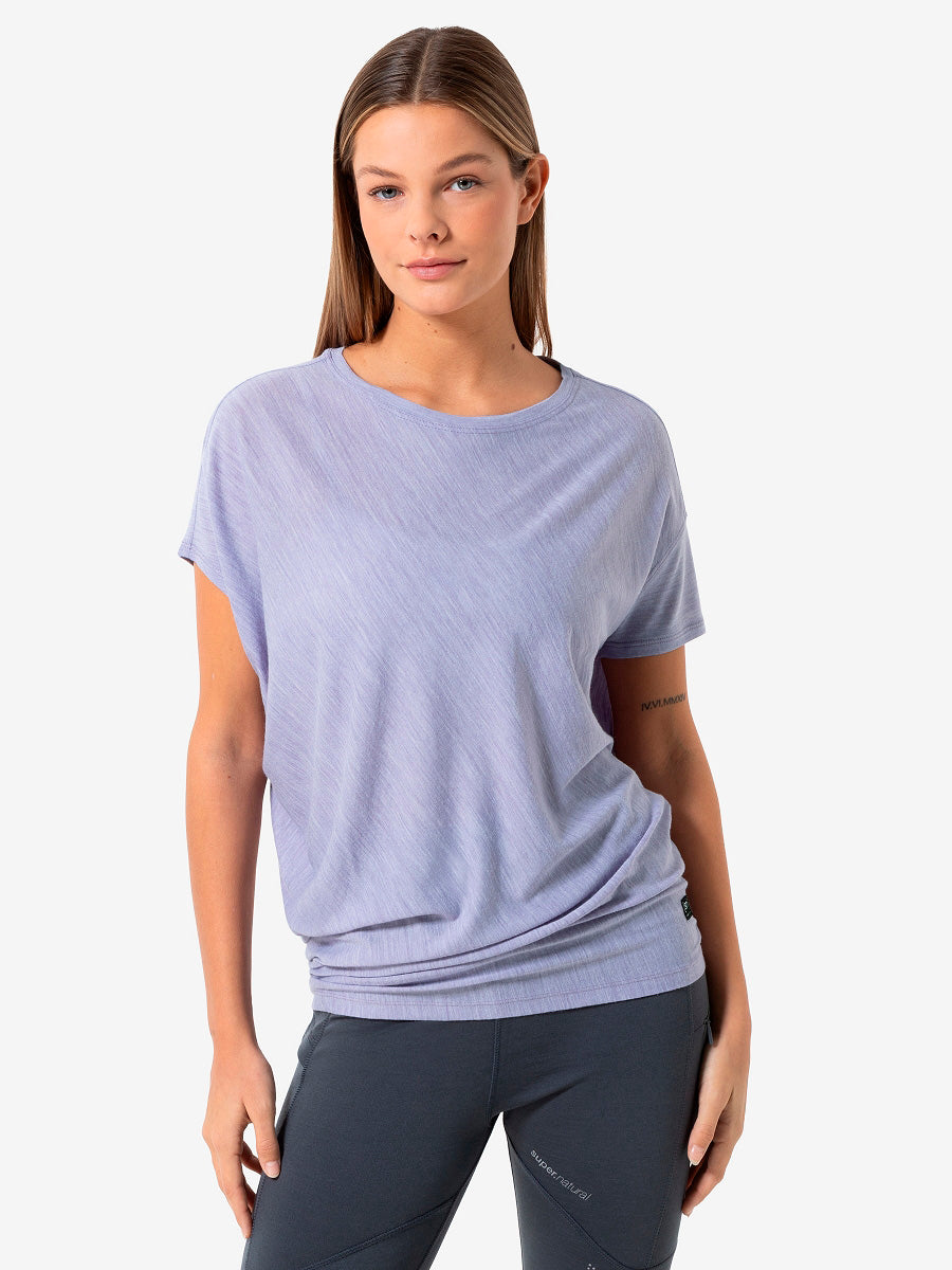 NAISTEN YOGA LOOSE TEE VÄLJÄ MERINO T-PAITA