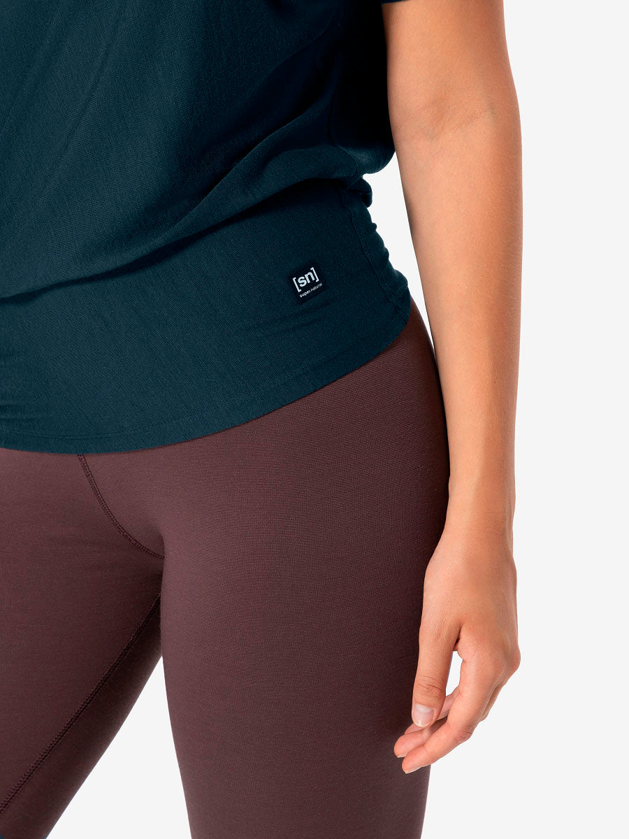 NAISTEN YOGA LOOSE TEE VÄLJÄ MERINO T-PAITA