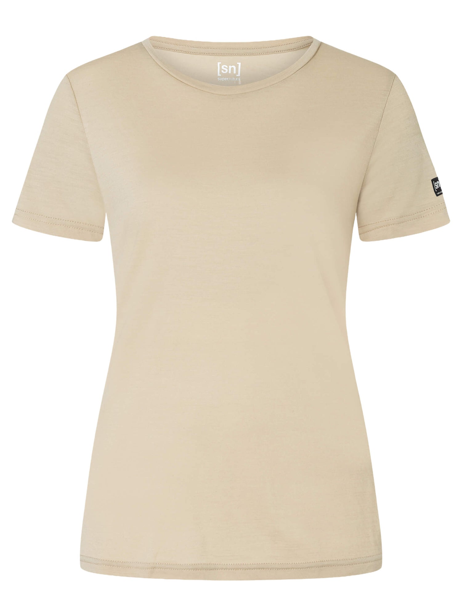 Naisten The Essential Tee merino t-paita, väri White Pepper – tuotekuva edestä