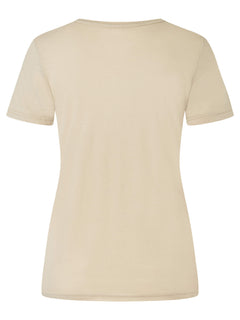 Naisten The Essential Tee merino t-paita, väri White Pepper – tuotekuva takaa