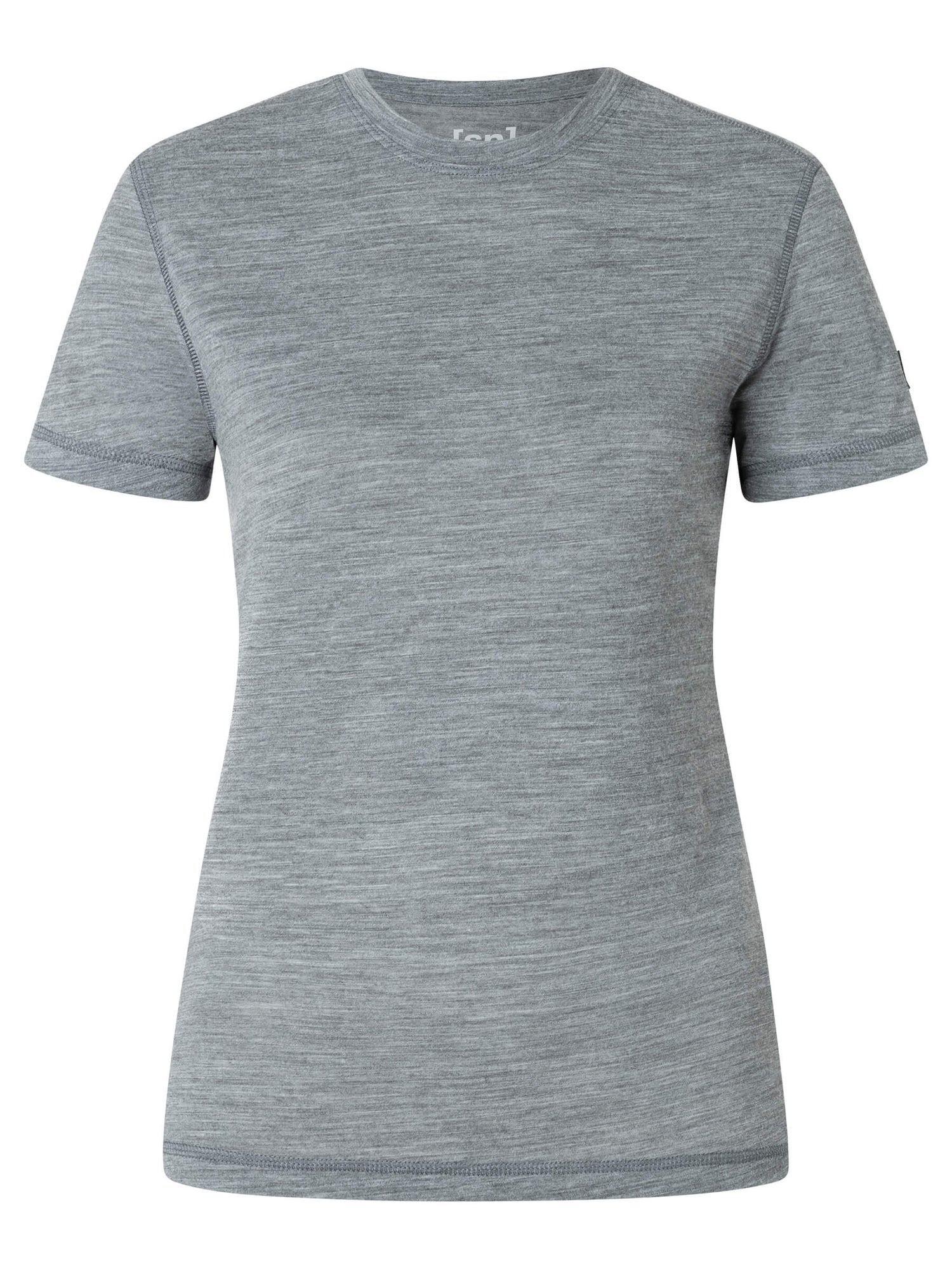 Naisten Sierra140 merino t-paita, väri Cashmere Grey Melange – tuotekuva edestä