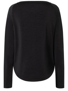 Naisten Everyday Crew merinopusero, väri Jet Black – tuotekuva takaa