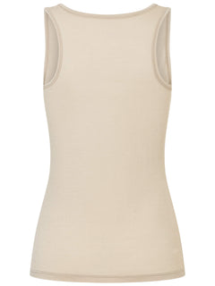 Naisten Sierra140 Tank merino toppi, väri White Pepper – tuotekuva takaa