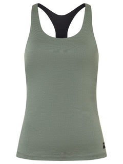 Naisten merinovillainen Sporty Top, väri Eucalyptus – tuotekuva edestä