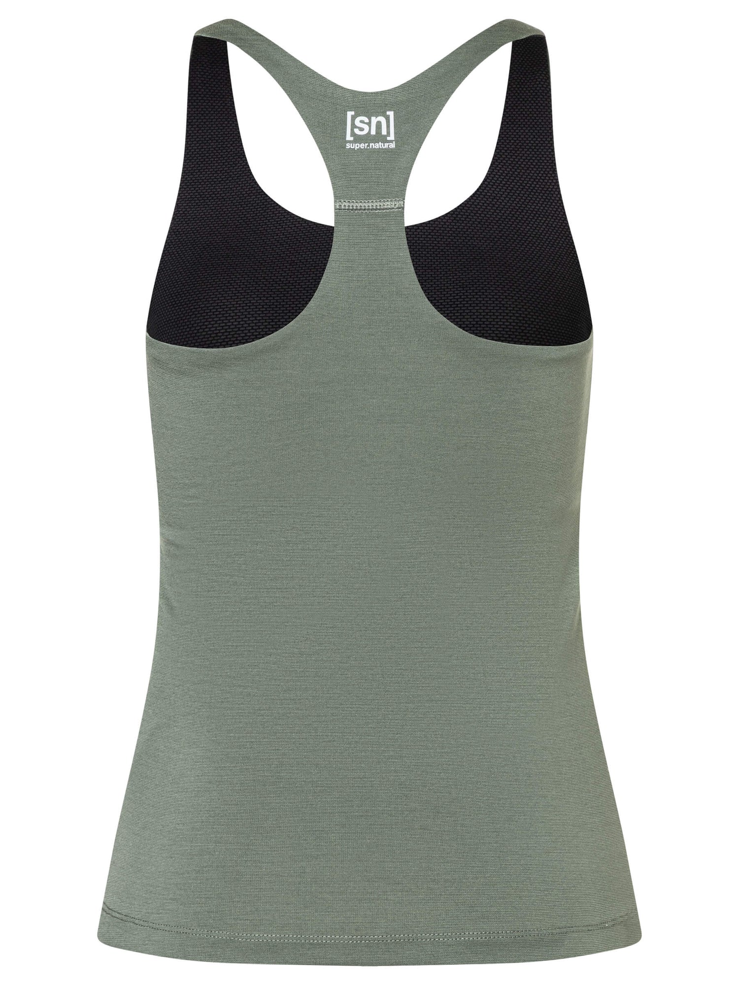 Naisten merinovillainen Sporty Top, väri Eucalyptus – tuotekuva takaa