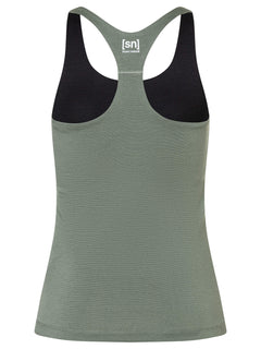 Naisten merinovillainen Sporty Top, väri Eucalyptus – tuotekuva takaa